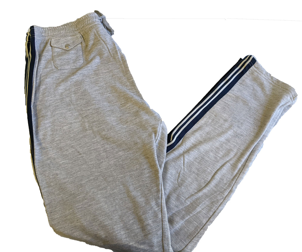 Benson Men's Heather Grey Side Stripe Sweatpants Size Large NWOT
