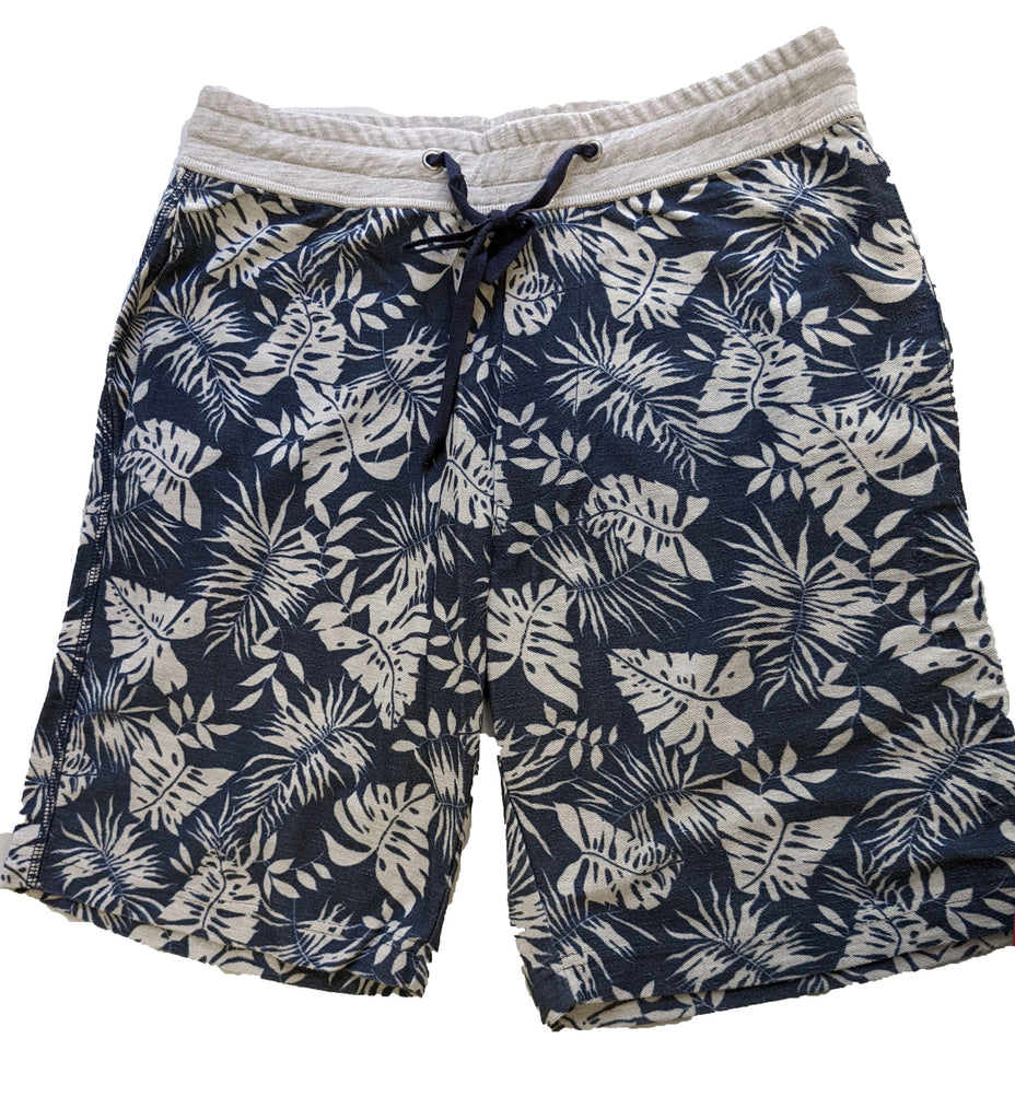 Benson Men's Navy and White Floral Hawaiian Shorts PDFT03 NWT