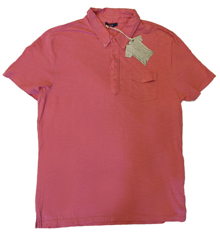 Benson Men's Watermelon 4 Button Short Sleeve Polo SBP06 Size L NWT