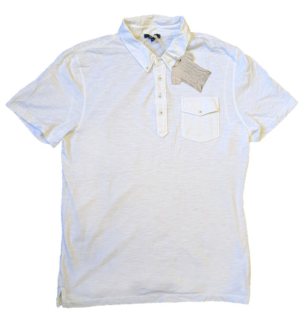 Benson Men's White 4 Button Short Sleeve Polo SBP06 Size L NWT