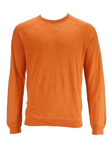 Benson Men's Orange Crew Neck Lightweight Sweater SC01 Size Large NWT