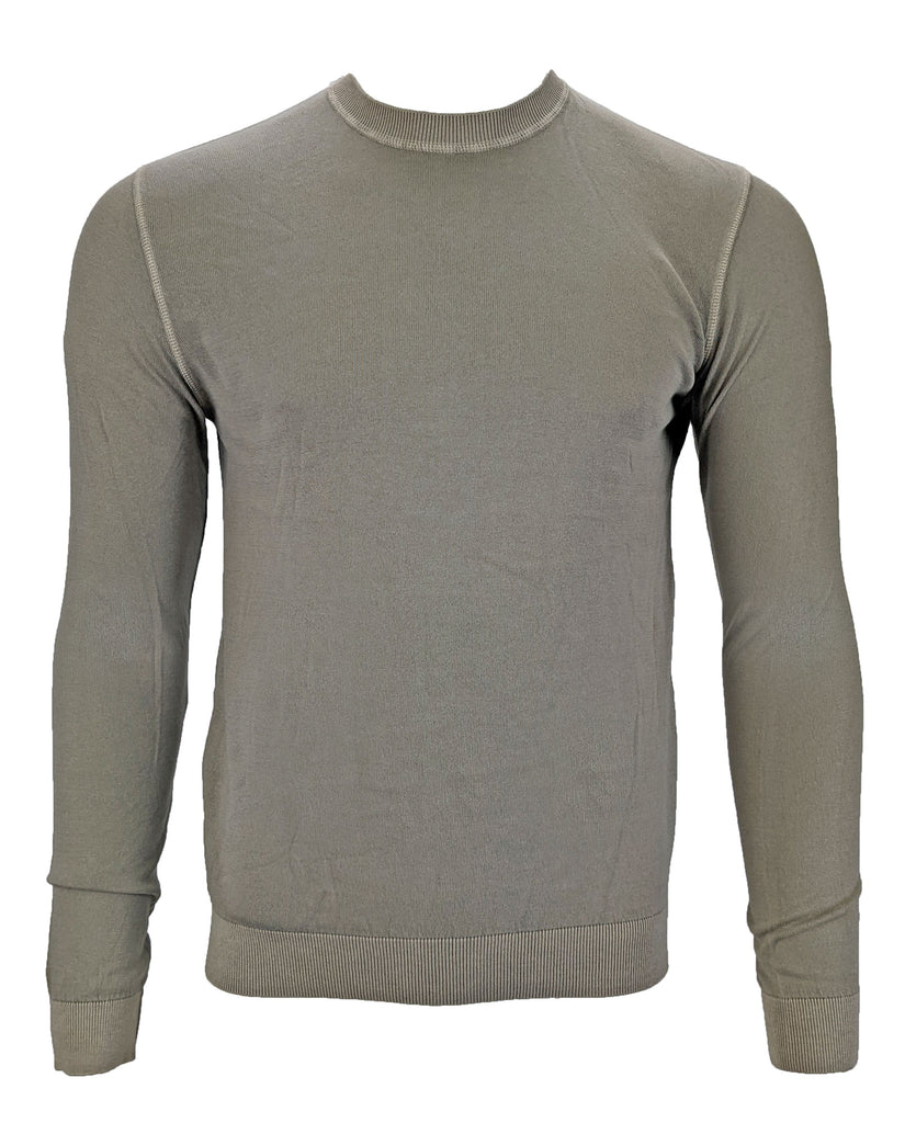 Benson Men's Olive Long Sleeve Crew Neck Shirt SC01 Size Small NWT