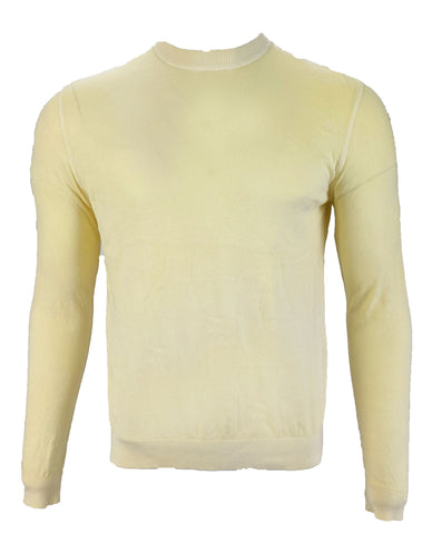 Benson Men's Yellow Long Sleeve Crew Neck Shirt SC01 Size Small NWT