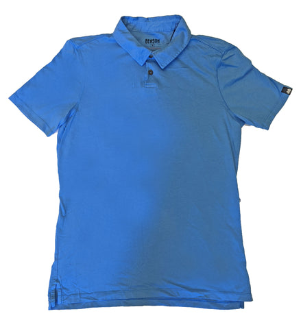 Benson Men's Azure Cotton Short Sleeve Polo SC106 Size M NWT