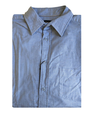 Benson Men's Light Blue Long Sleeve Button Down Shirt SH01 Size Large NWT