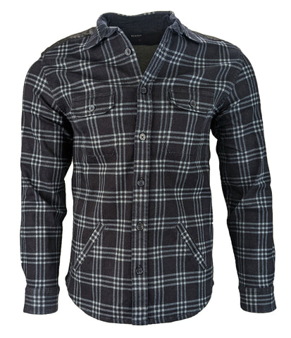 Benson Men's Cotton Indigo Plaid Shirt Jacket FW15-SHJ02  NWT