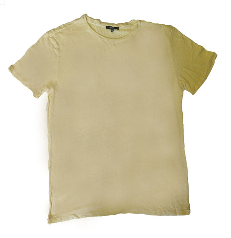 Benson Men's Light Yellow Short Sleeve Basic T-shirt Size Medium NWT