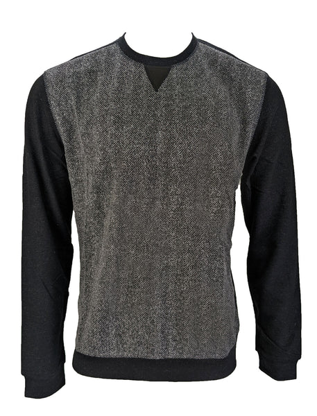 Benson Men's Black and Grey Jaquard Shirt SWF02 Size Large NWT