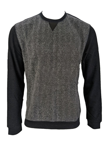 Benson Men's Black and Grey Jaquard Shirt SWF02 Size Large NWT