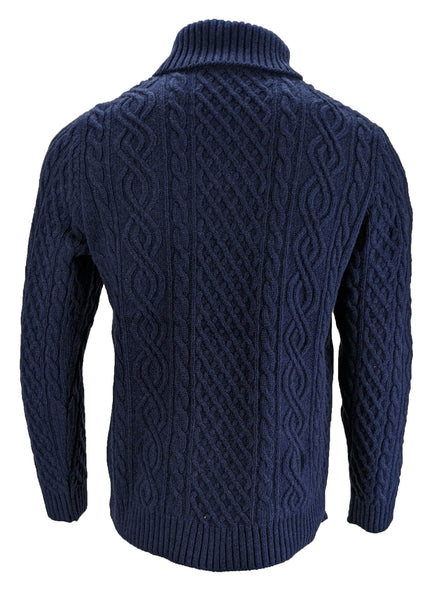 Benson Men's True Blue Turtleneck Sweater VCSW03 Size Large NWT