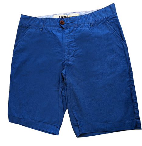 Benson Men's Cobalt Blue Garment Dyed Chino Shorts WS02S Size 32 NWT