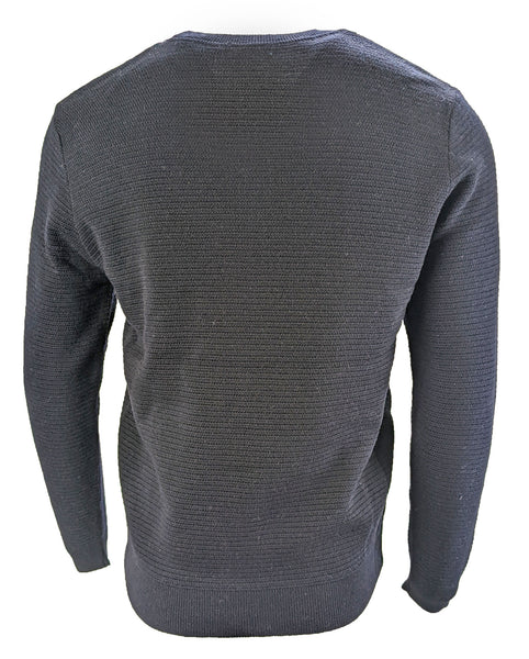 Benson Men's Blue Wool Crew Neck Sweater WW01 Size Large NWT