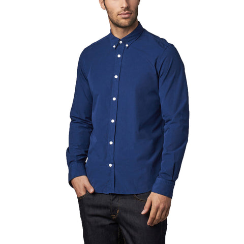 BESPOKEN NYC Men's Navy Sanford Long Sleeve Shirt 001001 $225 NWT