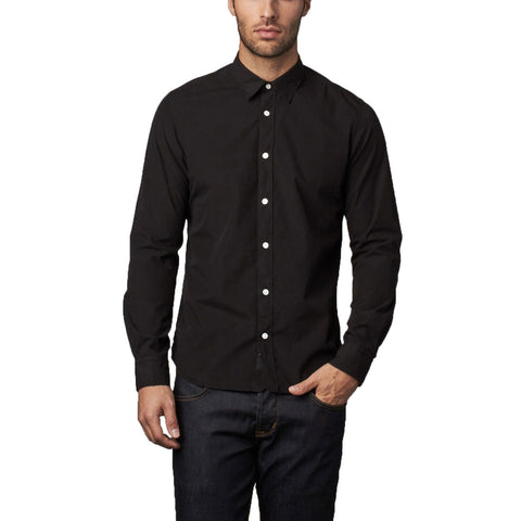 BESPOKEN Men's Black Lennox Long Sleeve Shirt 002001 $225 NWT