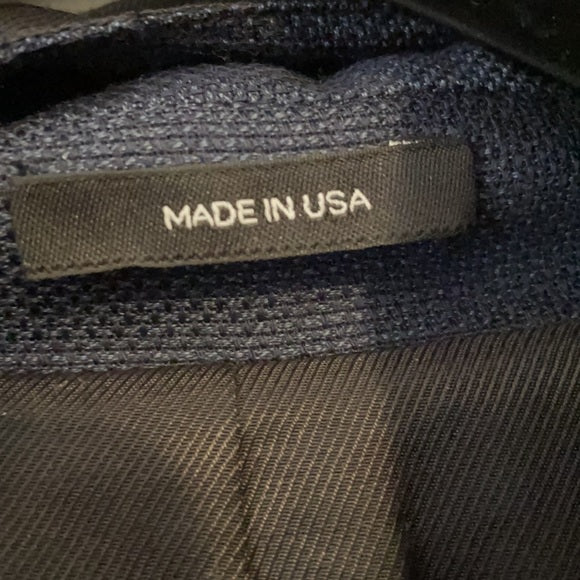 BESPOKEN Men's Navy Wool Hooded Blazer 003049 $1,185 NWT