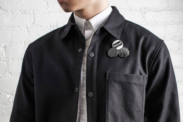 BESPOKEN Men's Black Wool Shirt Jacket 004040 $425 NWT