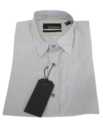BESPOKEN NYC Men's Light Stone Short Sleeve Shirt 008007 $225 NWT
