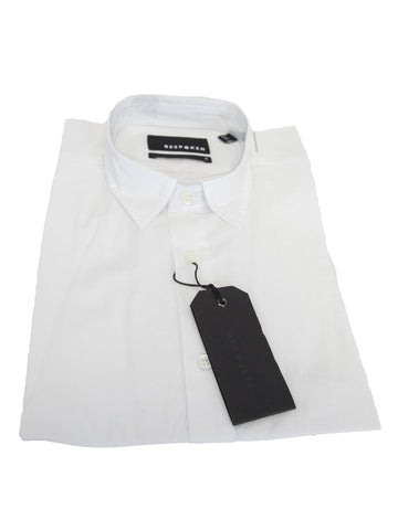 BESPOKEN Men's White Short Sleeve Button Down Shirt 008013 $225 NWT