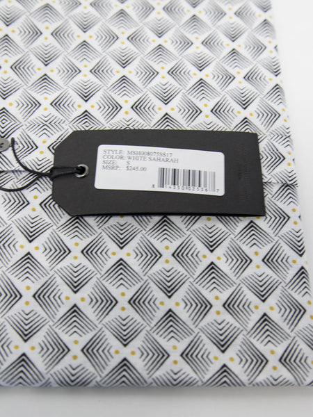 BESPOKEN Men's White Saharah Short Sleeve Shirt 008075 $245 NWT