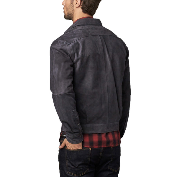 BESPOKEN Men's Midnight Leather Skillman Work Jacket 003036 $885 NWT