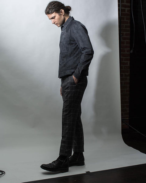 BESPOKEN Men's Midnight Leather Skillman Work Jacket 003036 $885 NWT