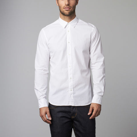 BESPOKEN Men's White Lennox Long Sleeve Shirt 002001 $225 NWT