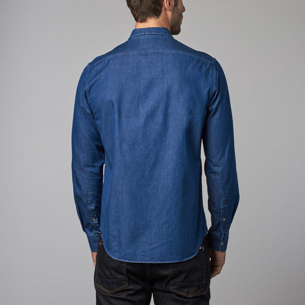 BESPOKEN Men's Indigo Kingston Long Sleeve Shirt 005005 Size XL $225 NWT