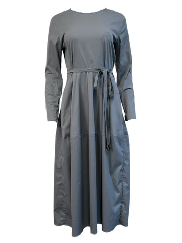 Max Mara Women's Avio Bingo  Cotton Blended Belted A Line Dress Size 8 NWT