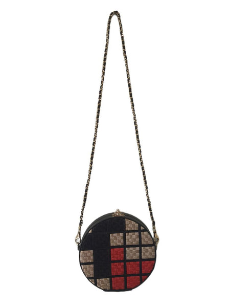 POPINJAY Women's Red Circle Box Clutch #PY03HLO One Size NWT