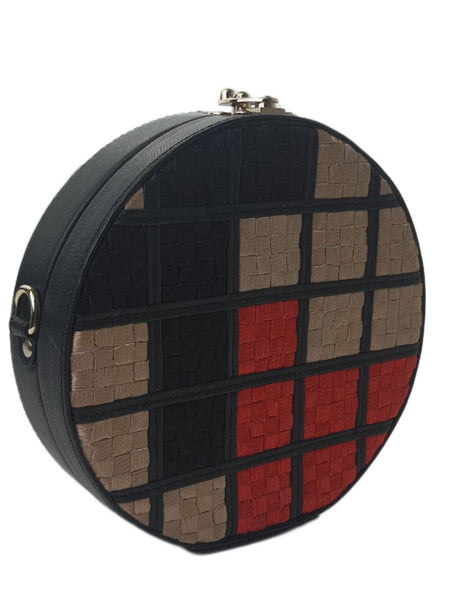 POPINJAY Women's Red Circle Box Clutch #PY03HLO One Size NWT