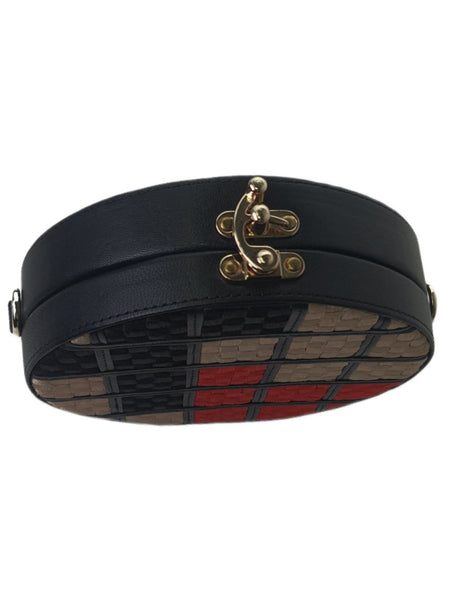 POPINJAY Women's Red Circle Box Clutch #PY03HLO One Size NWT