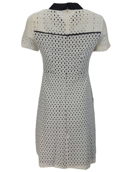 ERIN Women's White Bow Collar Lace Dress #60216846230 4 NWT