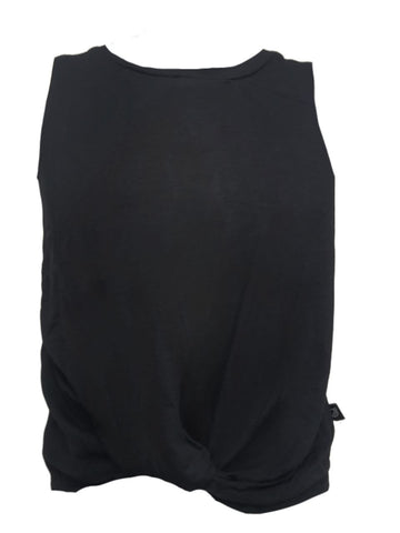 TEREZ Girl's Black Rayon Tank Shirt #3389546 6 Years NWT