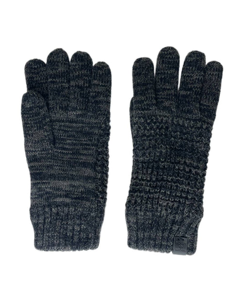 Bickley + Mitchell Men's Black Twist Basic Knitted Gloves One Size NWT