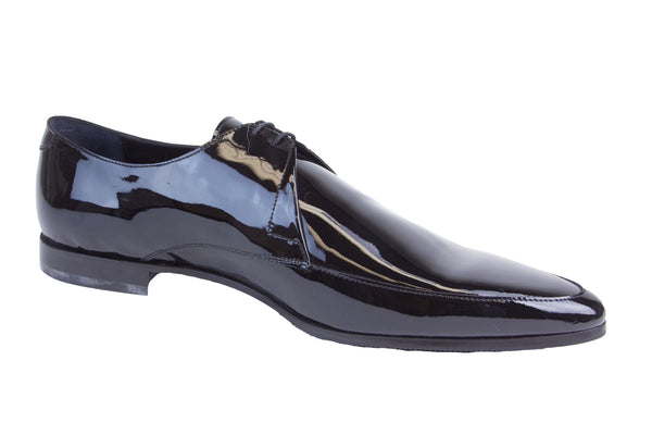 J. LINDEBERG Men's Shiny Pointed Dress Shoes, Black, 11