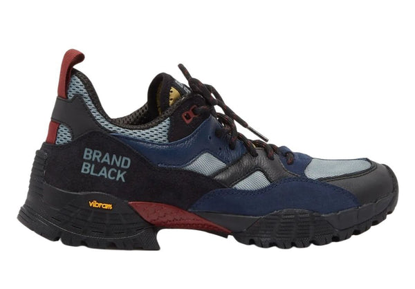 BRANDBLACK Men's Black Leather Cresta Lace Up Sneaker #475BB 8 NWB