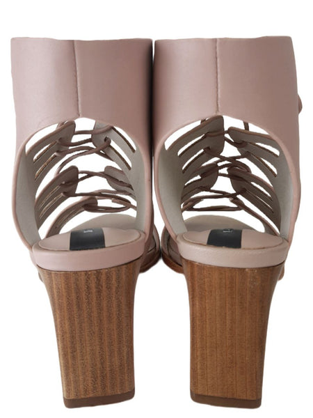 MATT BERNSON Women's Pink Blush Leather Miro Heel Pump #MB091 NWB