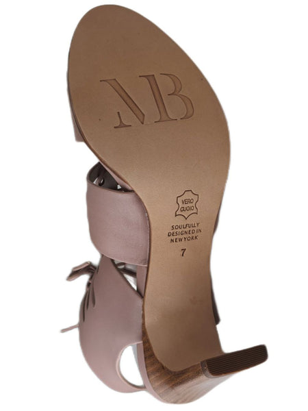 MATT BERNSON Women's Pink Blush Leather Miro Heel Pump #MB091 NWB