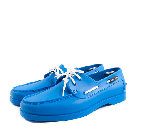 RELIGION Men's Rubber Boat Shoes, Bright Blue
