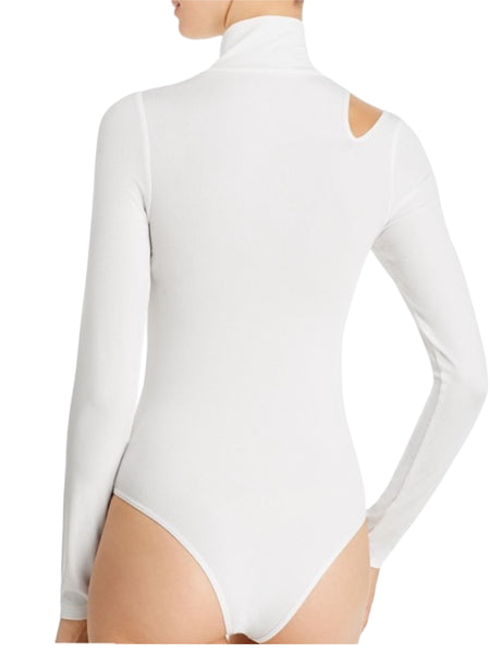 DL1961 Women's White Marianna Hewitt Turtleneck Long Sleeve Bodysuit Top NWT