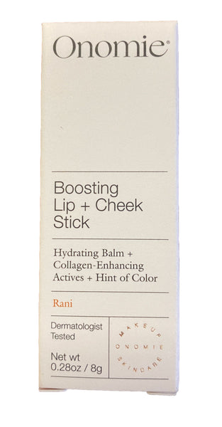 ONOMIE Boosting Lip + Cheek Hydrating & Collagen Stick in Rani Shade 8g NEW