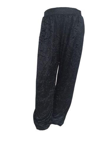 TEREZ Girl's Black Velour Speckled Pants #11207803 NWT