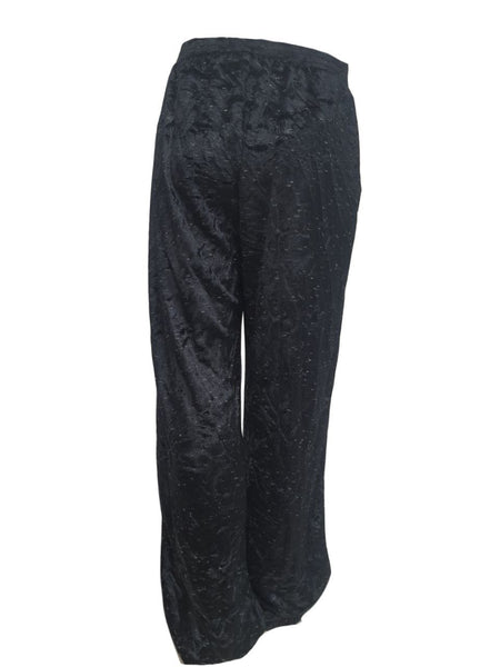 TEREZ Girl's Black Velour Speckled Pants #11207803 NWT