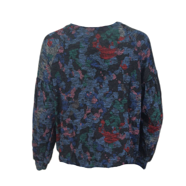 TEREZ Women's Printed Blue Airforce Sweater #24458534 NWT