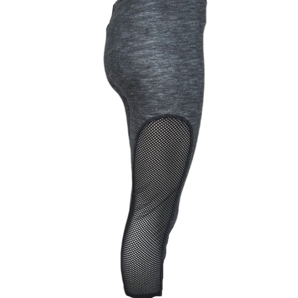 TEREZ Women's Grey Printed Legging Fishnet #462021091 NWT