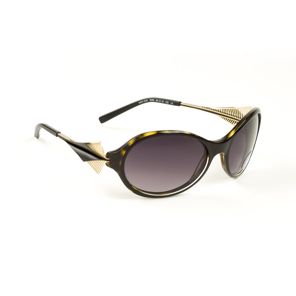 BOZ Women's New Day Semi-Oval Sunglasses 60mm Black Gilded