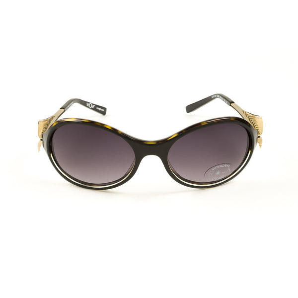 BOZ Women's New Day Semi-Oval Sunglasses 60mm Black Gilded