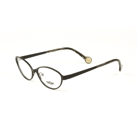 BOZ Women's Vaki Semi-Oval Eyeglass Frames 54mm Black