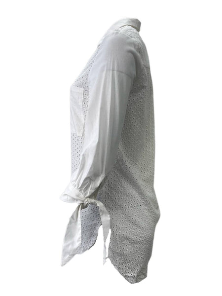 LOST IN LUNAR Women's White Breezer Top Cotton Shirt Size US 2 NWT