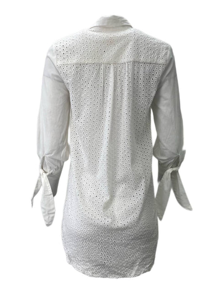 LOST IN LUNAR Women's White Breezer Top Cotton Shirt Size US 2 NWT